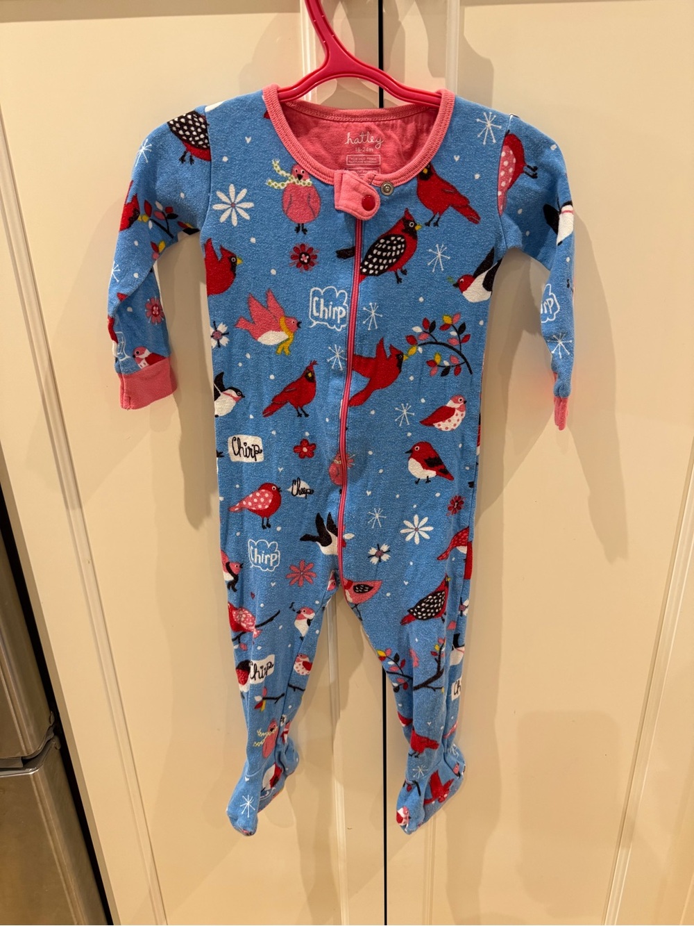 Hatley 18-24m Bird Print Zip Pajamas